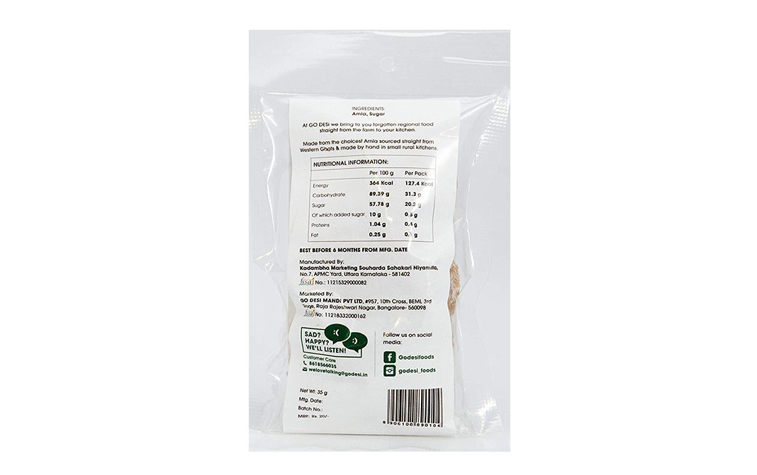Go Desi Amla Bites    Pack  35 grams